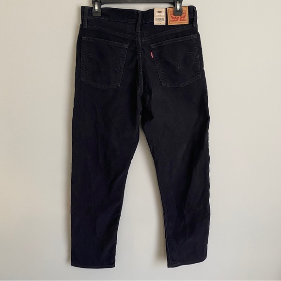 NWT Levi's Wedgie Straight Leg Button Fly Corduroy Jeans Pants Cords Soft Black - Picture 2 of 8